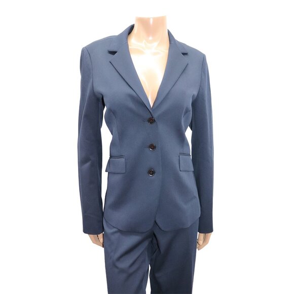 Tristan & Iseut Tailored Navy Pants Suit Blazer Size 10 - Picture 8 of 9